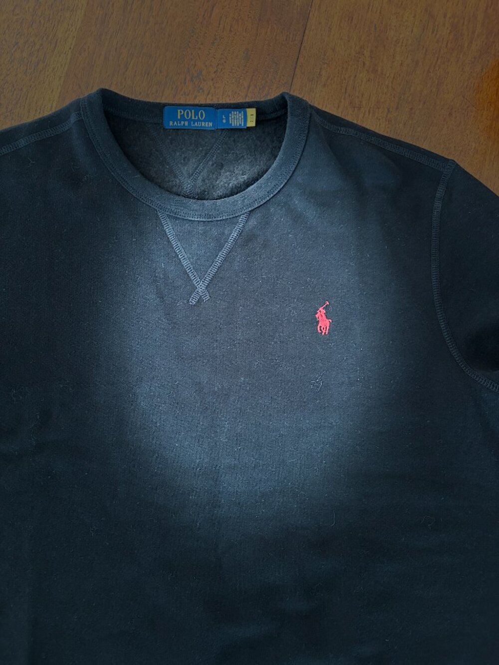 Polo crew neck sweatshirt-deep black color